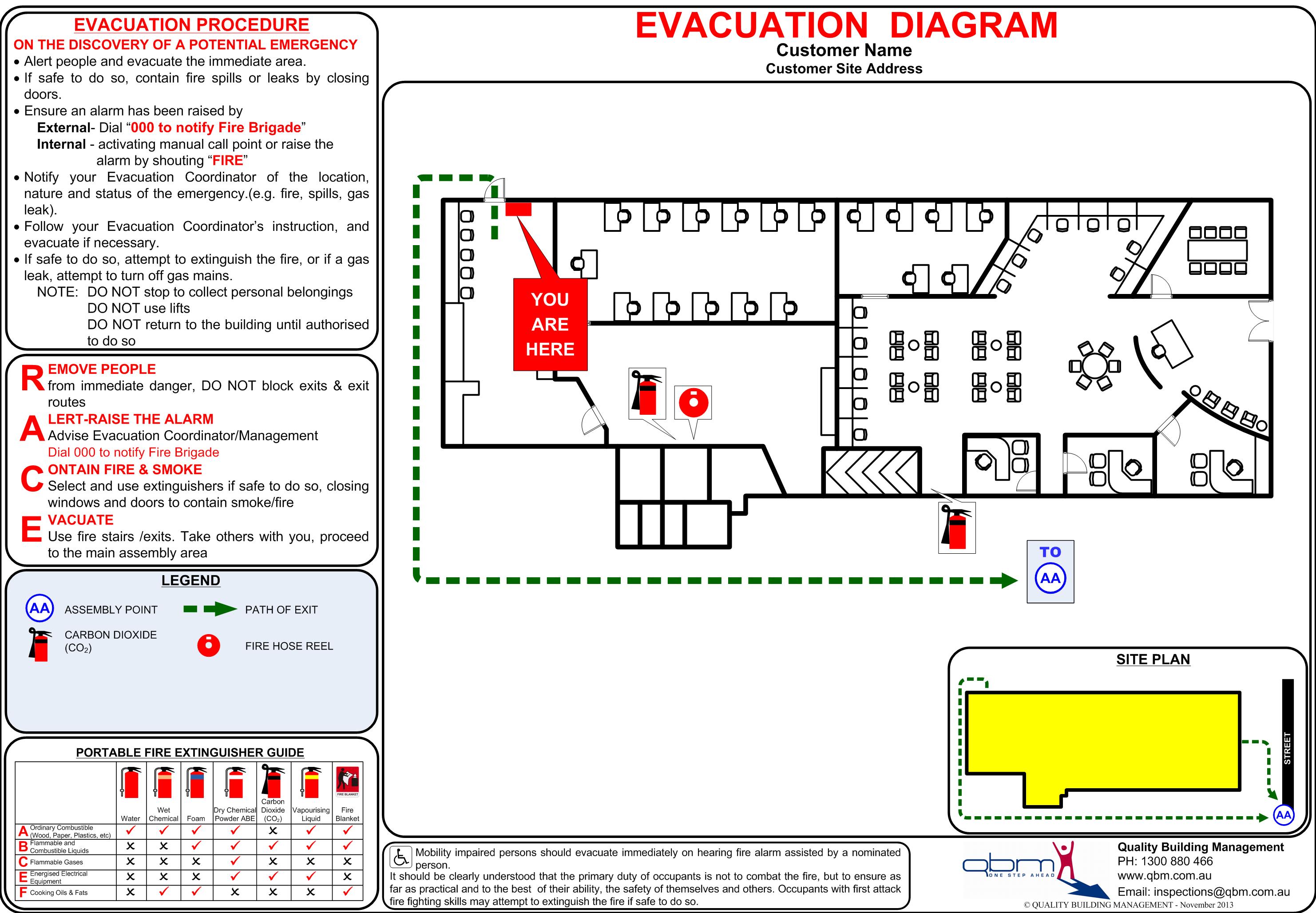 Evacuation Route Map Template from qbm.com.au